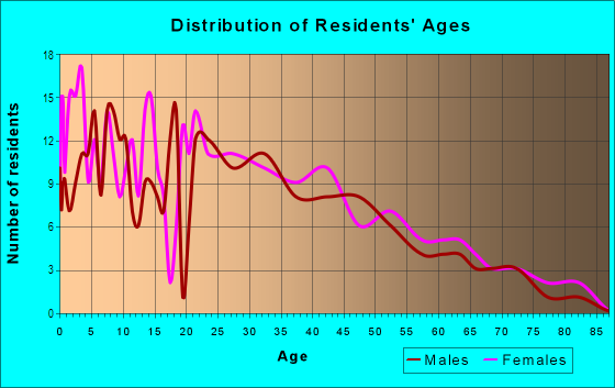 Age and Sex of Residents in Great Falls in Paterson, NJ