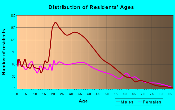 Age and Sex of Residents in Downtown in Paterson, NJ