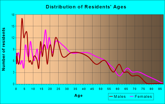 Age and Sex of Residents in Downtown Orange in Orange, NJ