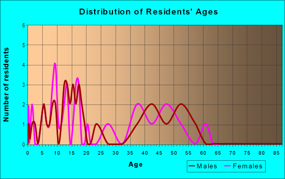 Age and Sex of Residents in Hudson Avenue in Maplewood, NJ