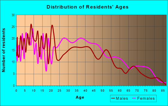 Age and Sex of Residents in Perth Amboy Junction in Rahway, NJ