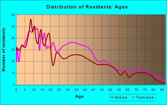 Age and Sex of Residents in Lanning Square in Camden, NJ