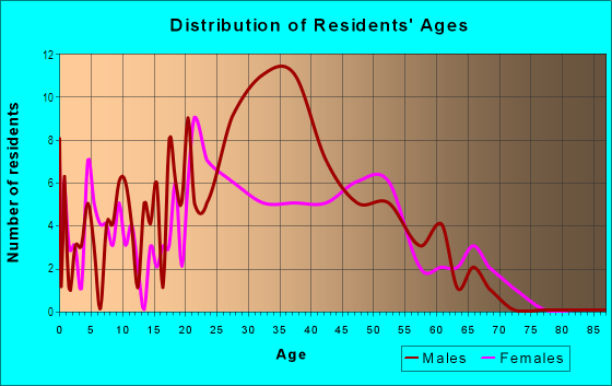 Age and Sex of Residents in Downtown in Englewood, NJ