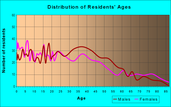 Age and Sex of Residents in South Valley in Albuquerque, NM