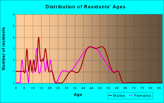Age and Sex of Residents in Rider Road Area in Sandia Park, NM