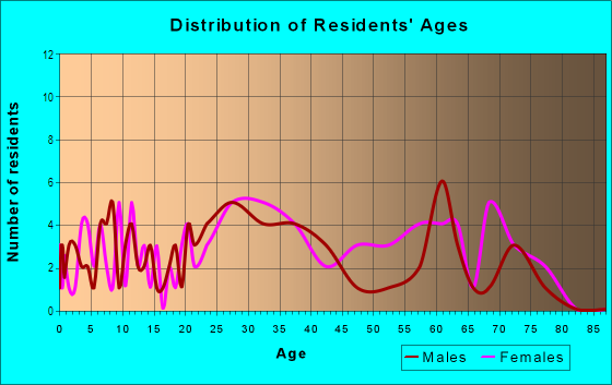 Age and Sex of Residents in Bavington Court in Las Vegas, NV