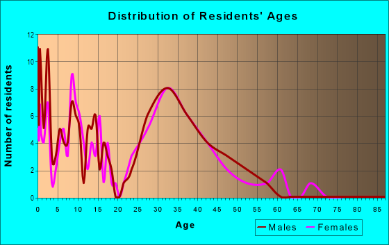 Age and Sex of Residents in Silverado Trails in Las Vegas, NV