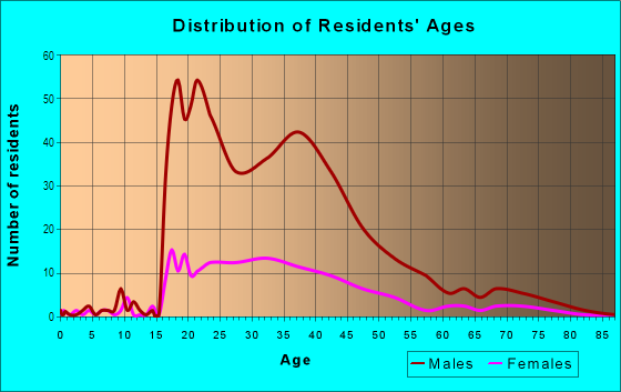 Age and Sex of Residents in Downtown in Buffalo, NY