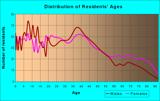 Age and Sex of Residents in Black Rock in Buffalo, NY
