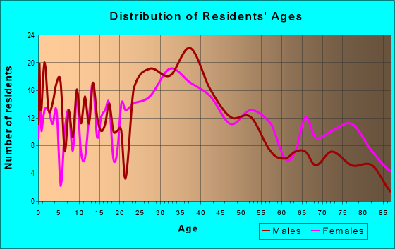 Age and Sex of Residents in Riverhurst in Endicott, NY
