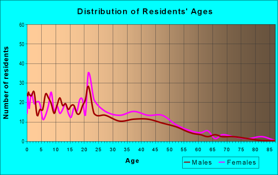 Age and Sex of Residents in Near Eastside in Syracuse, NY