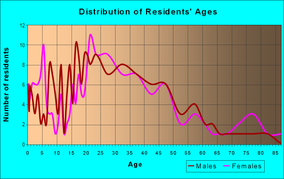 Age and Sex of Residents in Cottage Avenue Business District in Port Chester, NY