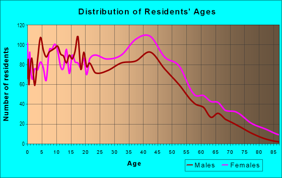 Age and Sex of Residents in South Midwood in Brooklyn, NY