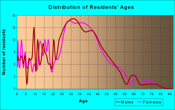 Age and Sex of Residents in Smoky Hollow in El Segundo, CA