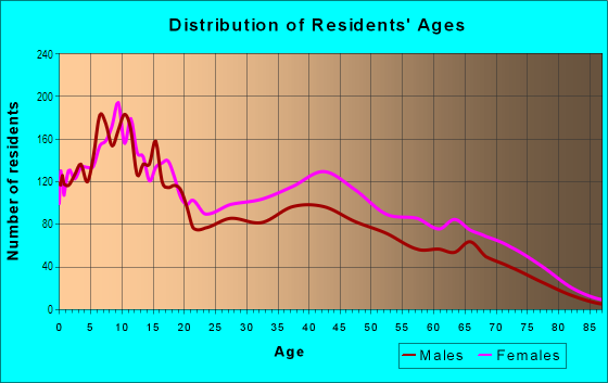 Age and Sex of Residents in Union-Miles Park in Cleveland, OH