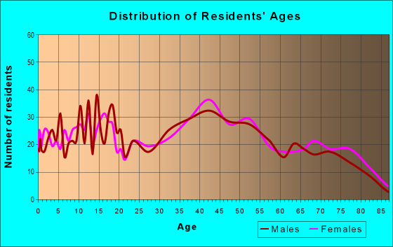 Age and Sex of Residents in Norton Center in Barberton, OH