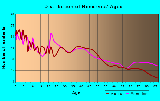 Age and Sex of Residents in Birmingham in Toledo, OH
