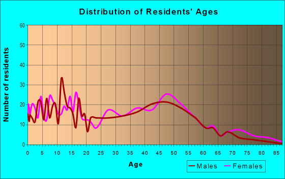 Age and Sex of Residents in Dayton View Triangle in Dayton, OH