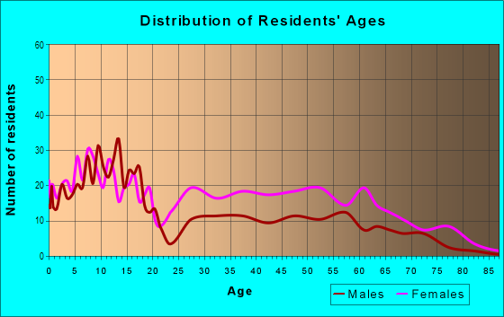 Age and Sex of Residents in Cornell Heights in Dayton, OH