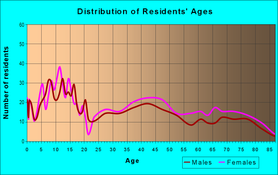 Age and Sex of Residents in Beltzhoover in Pittsburgh, PA