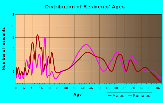 Age and Sex of Residents in New Homestead in Homestead, PA