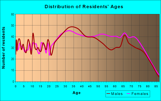 Age and Sex of Residents in El Repetto in Monterey Park, CA