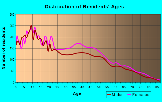Age and Sex of Residents in Hunting Park in Philadelphia, PA