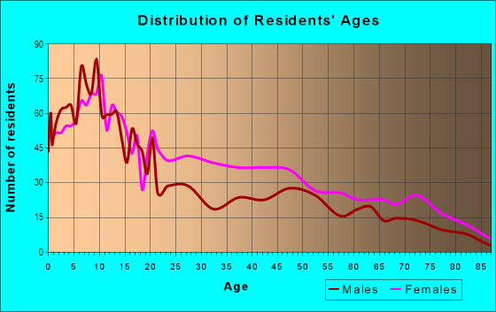 Age and Sex of Residents in Alton Park in Chattanooga, TN