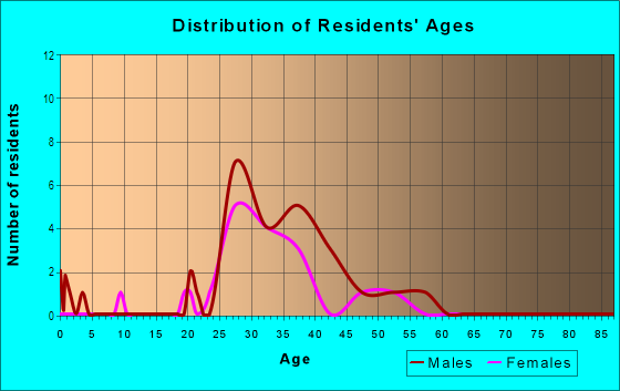 Age and Sex of Residents in South Main Arts District in Memphis, TN