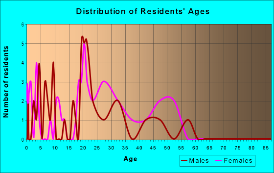 Age and Sex of Residents in Shouth Rhodes Park in Nashville, TN
