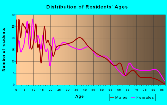 Age and Sex of Residents in United Southeast in Grand Prairie, TX