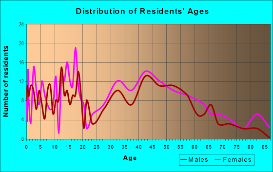 Age and Sex of Residents in Wolflin Historic District in Amarillo, TX