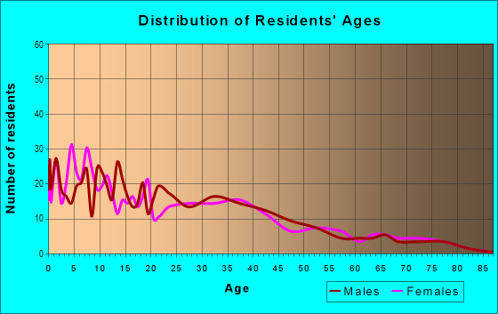 Age and Sex of Residents in Llano Historic District in Amarillo, TX