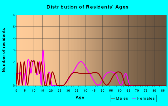 Age and Sex of Residents in South Main Gardens in Houston, TX