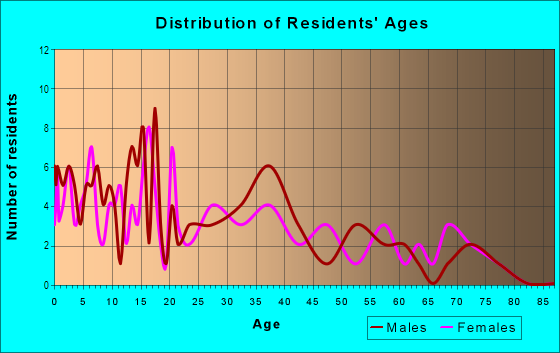 Age and Sex of Residents in Skyview in Lubbock, TX