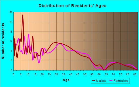 Age and Sex of Residents in Almeta, Bonita, and Bella Vista in Garland, TX