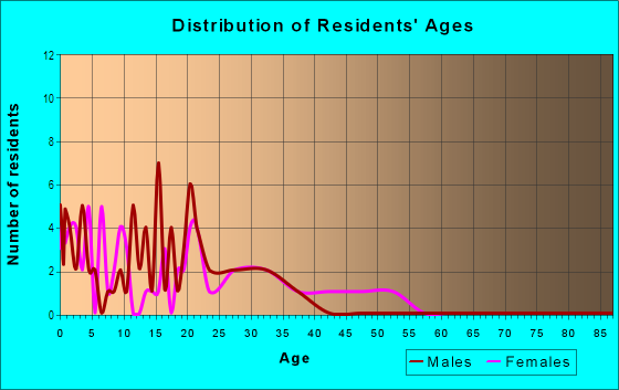 Age and Sex of Residents in Downtown Athens in Athens, TX