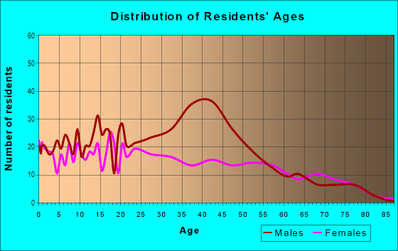 Age and Sex of Residents in Dorado in Houston, TX