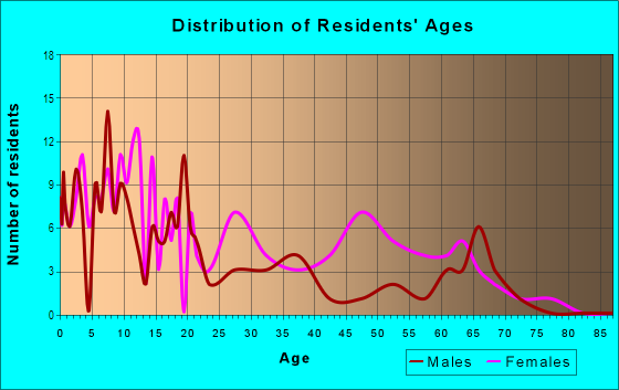 Age and Sex of Residents in South Edgewood in Fort Worth, TX