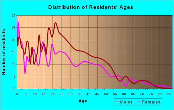 Age and Sex of Residents in South Hemphill Heights in Fort Worth, TX
