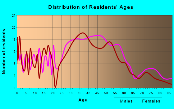 Age and Sex of Residents in Kern Place in El Paso, TX