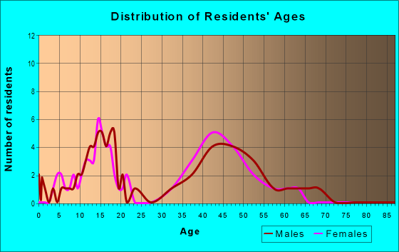 Age and Sex of Residents in Meadowview Farms in Mesquite, TX