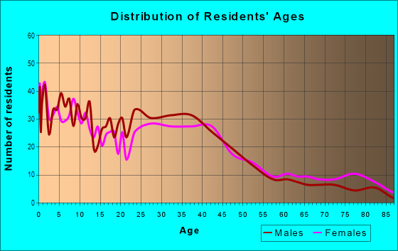 Age and Sex of Residents in Parkdale Heights in Dallas, TX
