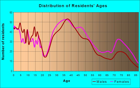 Age and Sex of Residents in L Streets in Dallas, TX