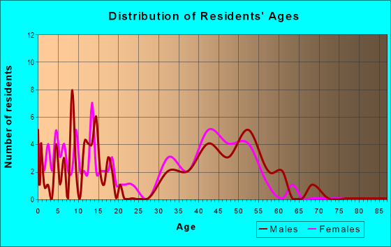 Age and Sex of Residents in Old Shepard Place in Plano, TX