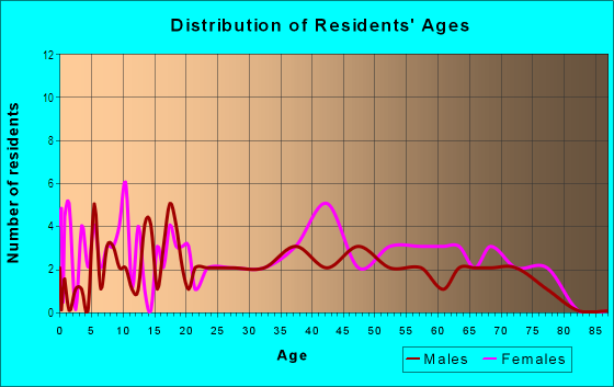 Age and Sex of Residents in Desoto Town Center in Desoto, TX