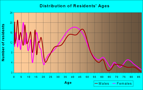 Age and Sex of Residents in Richmond Plaza in Houston, TX