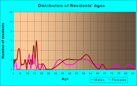 Age and Sex of Residents in Town of Bellaire in Bellaire, TX