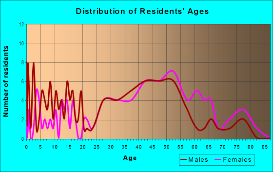 Age and Sex of Residents in Normanor in Bellaire, TX