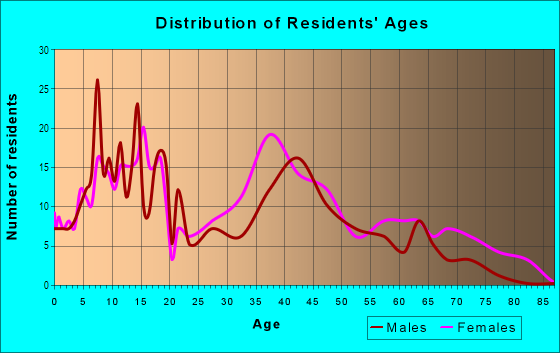 Age and Sex of Residents in Chestnut Hill in Richmond, VA